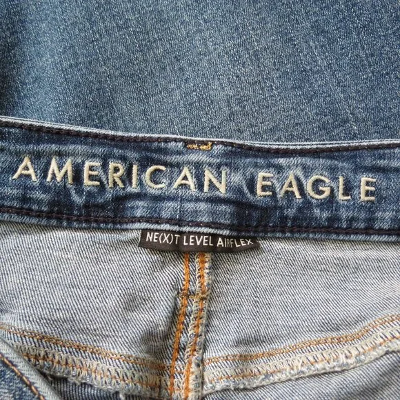 AMERICAN EAGLE Men's Next Level AirFlex Slim Straight Jeans Size 32x34 Distress - Picture 6 of 10